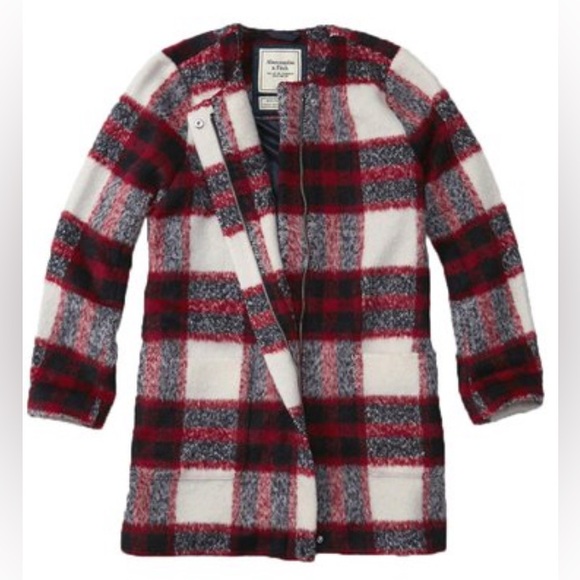 Abercrombie Heritage Wool Blend Plaid Coat - Picture 2 of 10